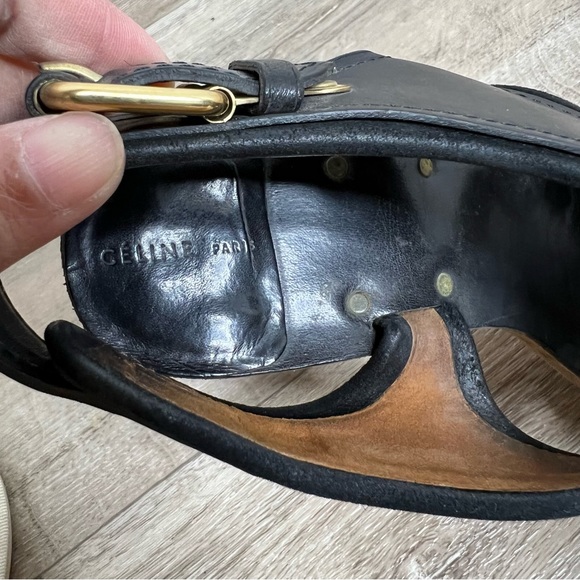 CÉLINE PARIS Leather Sling Back Sandals EU 38.5 - Picture 10 of 16